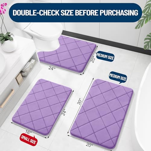 OLANLY Memory Foam Bath Mat 36x24, Ultra Soft and Absorbent Bathroom Rugs