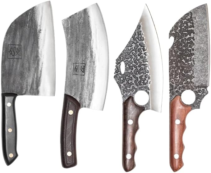 COOLINA Promaja, Altomino Chef, Gator, Shark Knives Set - Professional High-Carbon Stainless Steel Kitchen Knives - Effortless, Outdoor, Versatile, and Powerful Knife for Meat and Bone Cutting