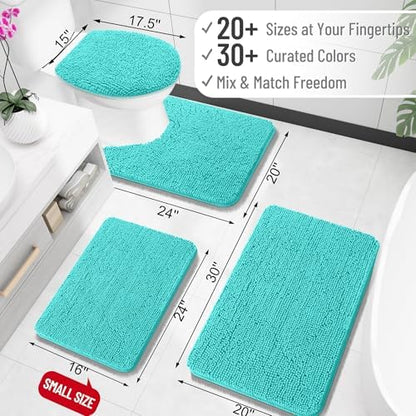 OLANLY Bathroom Runner Rugs 45x27, Extra Soft Absorbent Chenille Bath Rugs