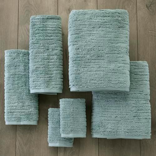 SKL Home CloudSoft Bath Towel Set, 6-Piece, 100% Cotton Luxury, Teal