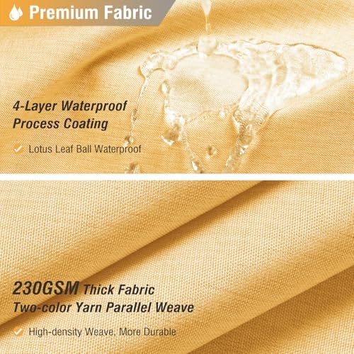 BTTN Long Linen Textured Waterproof Thick hower Curtain Set, 72x84, Gold