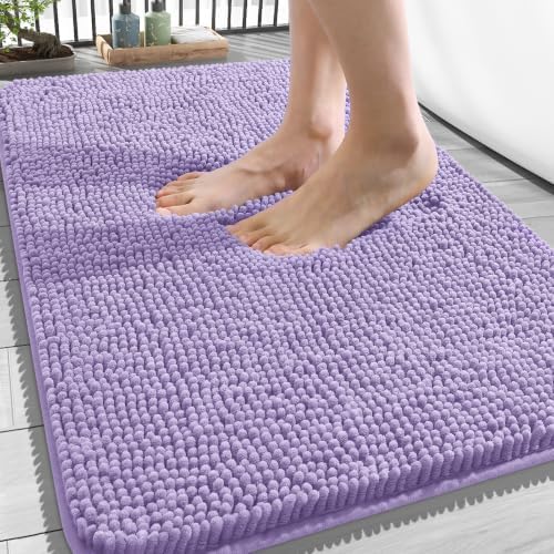 OLANLY Bathroom Rugs 34x21, Extra Soft Absorbent Chenille Bath Rugs