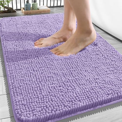 OLANLY Bathroom Rugs 34x21, Extra Soft Absorbent Chenille Bath Rugs