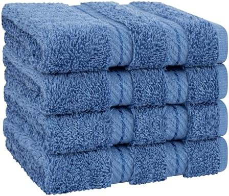 American Soft Linen 100% Cotton Luxury Turkish Towels, 4 PC Washcloth Set