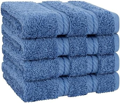 American Soft Linen 100% Cotton Luxury Turkish Towels, 4 PC Washcloth Set