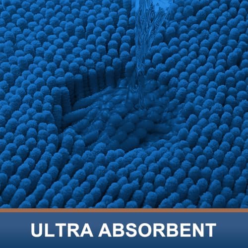 Smiry Bathroom Rugs 30X20, Luxury Chenille Extra Soft Absorbent Bath Mat