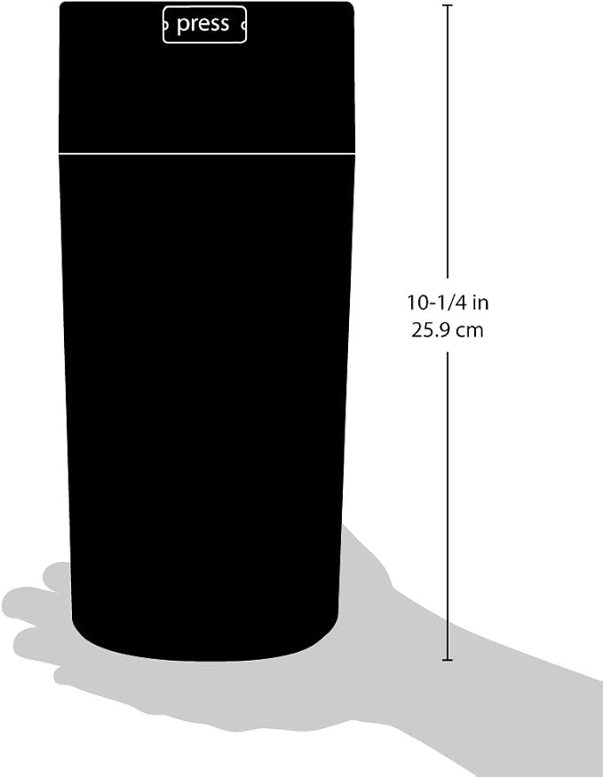 Tightvac - 5oz to 24 Ounce - Patented Airtight Container | Multi-use Vacuum Container Works as Smell Proof Containers for Herbs and Dry Goods. Green Black
