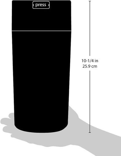 Tightpac Pawvac 5 to 24 Ounces Container, Airtight Pet Food and Treats Storage Jar - Patented Vacuum Seal Container for Pet Food, Treats and other Dry Goods - Black With Cats