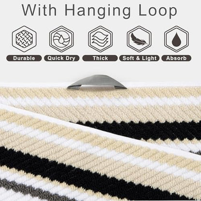 VOOVA & MOVAS Bathroom Hand Towels 4 Pack, 100% Cotton, 16x27 in