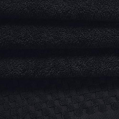 MyOwn Ultra Soft 2 Pack Oversized Bath Towel Set 28x55 inches, Cotton Large Bath Towels, Highly Absorbant Compact Quickdry & Lightweight Towel, Ideal for Gym Travel Camp Pool - Black