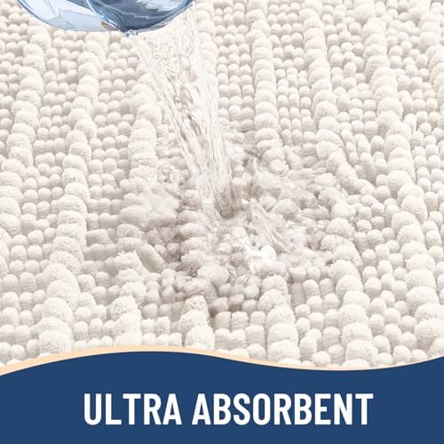 Arotive Bathroom Rugs Mat 40x32, Soft Absorbent Chenille Shaggy Bath Mat