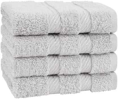 American Soft Linen 100% Cotton Luxury Turkish Towels, 4 PC Washcloth Set