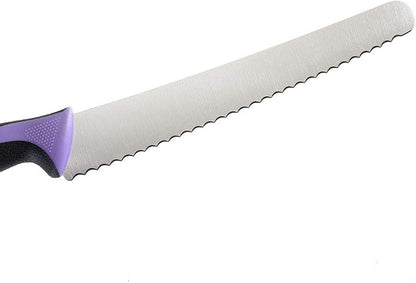 Mercer Culinary Millennia Color Handle Cutlery 10" Bread Knife (Wavy Edge Wide) Purple
