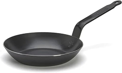 de Buyer - Blue Carbon Steel Fry Pan 2mm Thick - 8” Diameter, 5.5” Cooking Surface - Oven Safe - Naturally Non-Stick Finish - Made in France