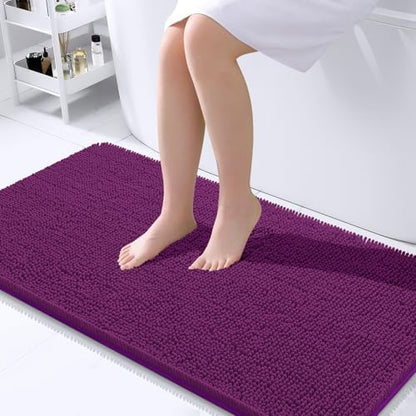 OLANLY Bathroom Runner Rugs 40x24, Extra Soft Absorbent Chenille Bath Rugs