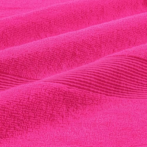 Belizzi Home Ultra Soft 6-Piece Hand Towel Set 16x28-100% Ringspun Cotton - Durable & Highly Absorbent Hand Towels - Ideal for use in Bathroom, Kitchen, Gym, Spa & General Cleaning - Hot Pink