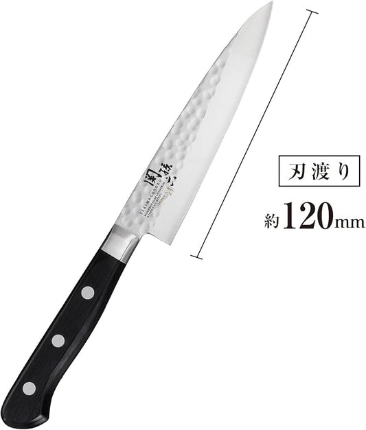 Kai Corporation AB5461 Kai Seki Magoroku Petty Knife, Hammered Knife, 4.7 inches (120 mm), Made in Japan