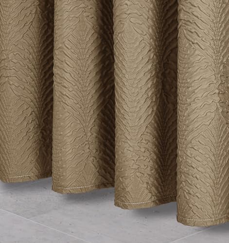 Gibelle Ombre Brown Shower Curtain for Bathroom, Farmhouse Bath Curtain 72x72