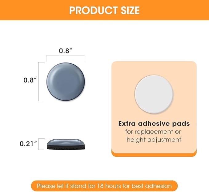 Aieve Appliance Slider, 24 Pcs Small Appliance Rollers Kitchen Gadgets, Self Adhesive Caster Wheels Kitchen Finds Home Must Have Countertop Accessories for Mixer Coffee Maker Air Fryer
