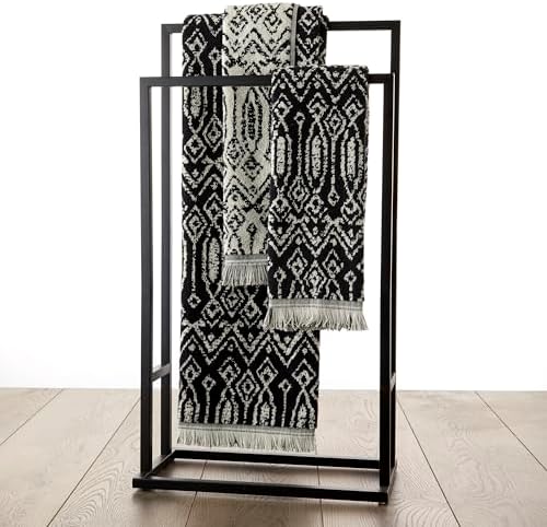 SKL Home Nador Bath Towel, Premium 100% Cotton, Black