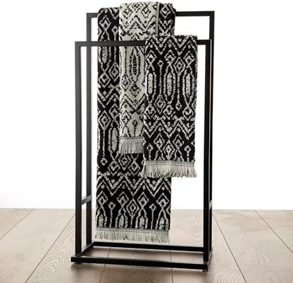 SKL Home Nador Bath Towel, Premium 100% Cotton, Black