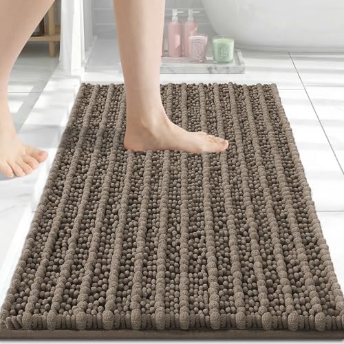 Arotive Bathroom Rugs Mat 30x17, Soft Absorbent Chenille Shaggy Bath Mat