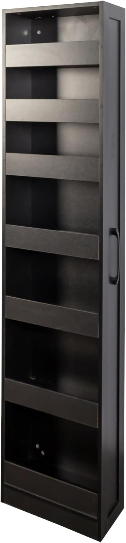 7 Tier Expandable Pull Out Cabinet Organizer, Pull Out Spice Rack, Rolling Kitchen Pantry Storage Cabinet, Slide Out Shelf Cabinet Storage for Kitchen, Black