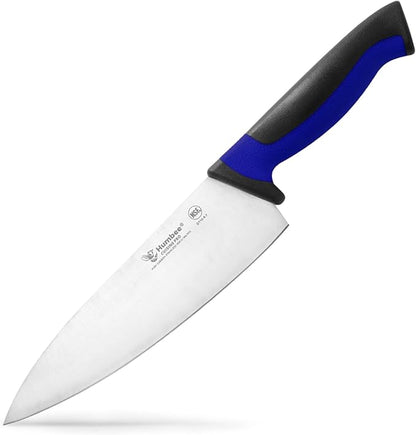 8-Inch Chef Knife, NSF Certified Razor-Sharp High Carbon Stainless Steel Blade – Ergonomic Color Coded Handle, Non-Slip Grip Kitchen Knife, DT-10 Series, Blue