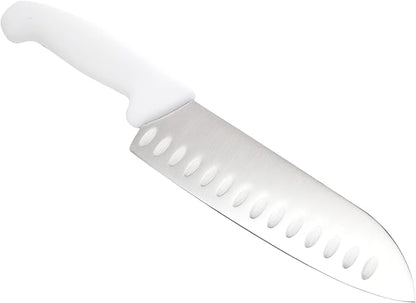 Mundial 3800 Series 7 inch Santoku Kitchen Knife with White Polypropylene Handle And Japanese High Carbon Stainless Steel Blade