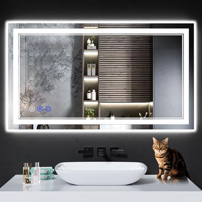 42"x24" LED Bathroom Mirror with Lights,Anti-Fog,3 Color Modes