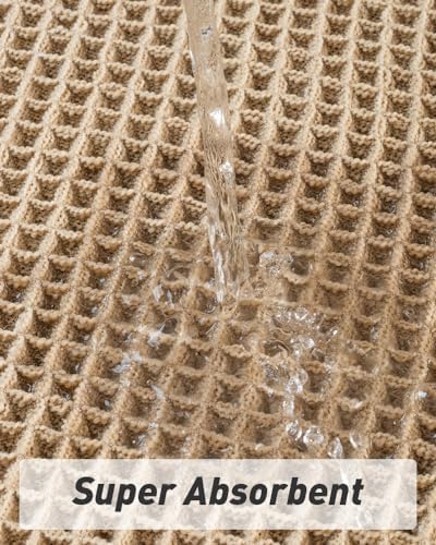 Upgraded Waffle Bath Mat Set of 2 Absorbent Non Slip Bathroom Mat 18" x 30"