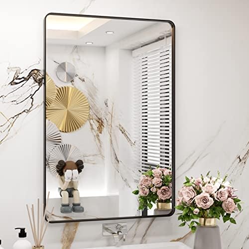 WEER Black Bathroom Vanity Mirror 24X36 Inch