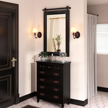 COGOOD Farmhouse Bathroom Mirrors for Over Sink - 30 x 22 Black