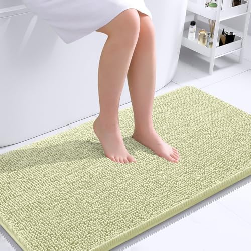 OLANLY Bathroom Runner Rugs 40x24, Extra Soft Absorbent Chenille Bath Rugs