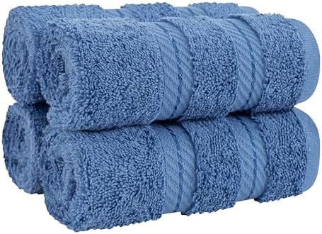 American Soft Linen 100% Cotton Luxury Turkish Towels, 4 PC Washcloth Set