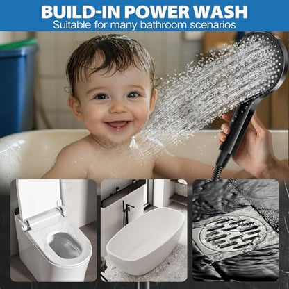 Shower Head,12" High Pressure Rainfall Shower Head with Handheld Dual Spray