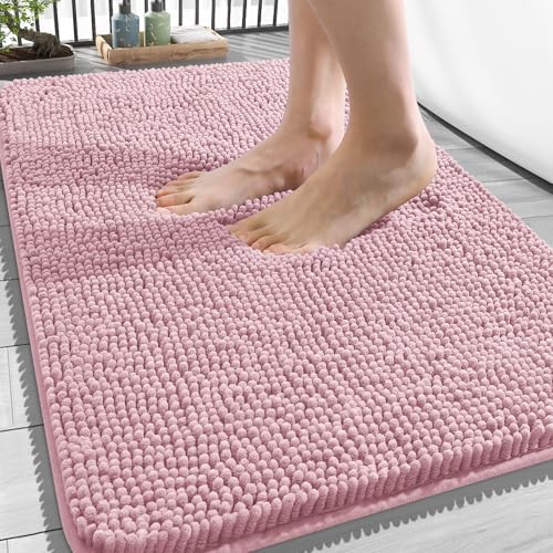 OLANLY Bathroom Rugs 34x21, Extra Soft Absorbent Chenille Bath Rugs