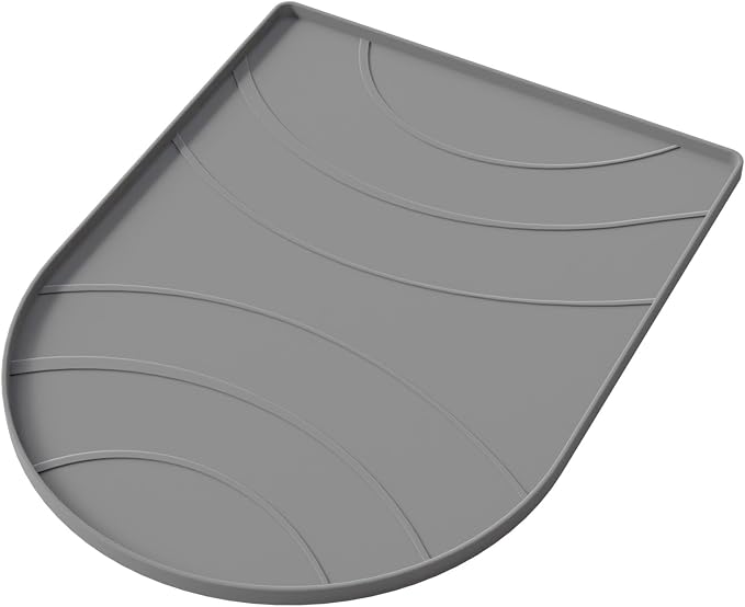 Silicone Coffee Mat,15.8"x 11.8"in Bar Mat for Countertop,Heat-Resistant,Non-Slip,Leak-Proof,Fit for Coffee Maker/Espresso Machine-Grey