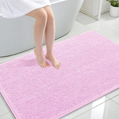 OLANLY Large Bathroom Rugs 47x32, Extra Soft Absorbent Chenille Bath Rugs
