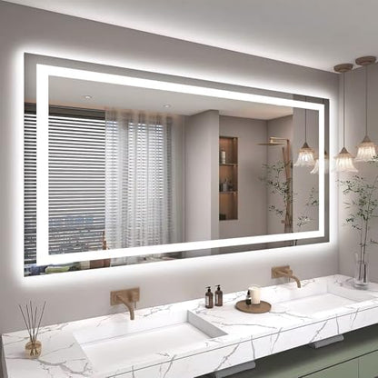 Hivone 60"X36" LED Bathroom Mirror with Lights, UL Listed