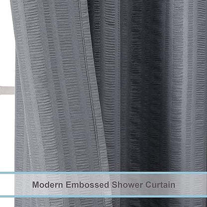 Aiyufeng Moga Stall Shower Curtain 36x72 Inches, Grey Shower Curtain, Fabric Shower Stall Curtains, Hotel Quality Bathroom Shower Curtains