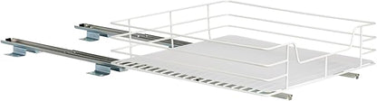 Household Essentials Powder-Coated Steel Pantry Pull-Out Organizer, White