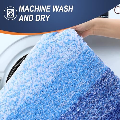 OLANLY Small Bathroom Rugs 24x16, Extra Soft Absorbent Microfiber Bath Rugs