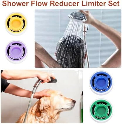 4pcs Shower Head Flow Restrictor, 1.2/1.5/1.8/2.0 GPM