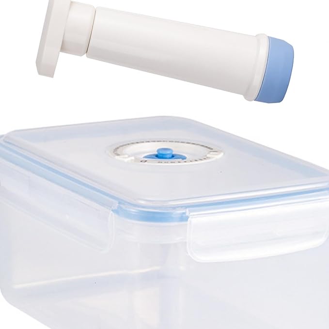 Vacuum Container Vacuum Seal Container Saver Food Sealed Container Fresh Keeping Box Food Storage Container for Dry Foods Fruits Salads, 2.2L