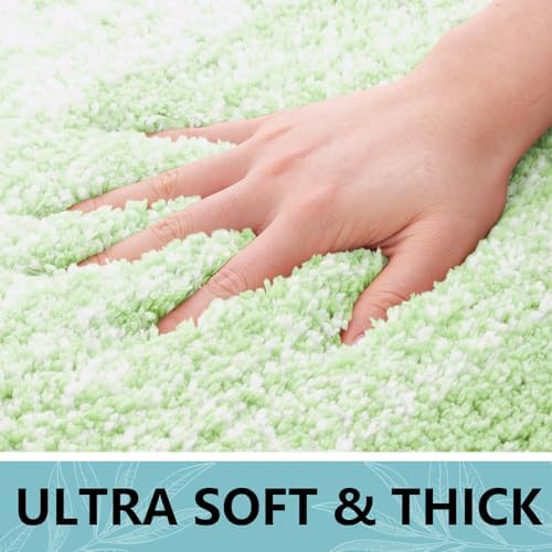 Arotive Microfiber Bathroom Rugs, Shaggy Soft Absorbent Bath Rug, 36x24