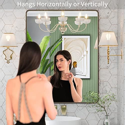 LOAAO 28"X36" Bronze Bathroom Mirrors