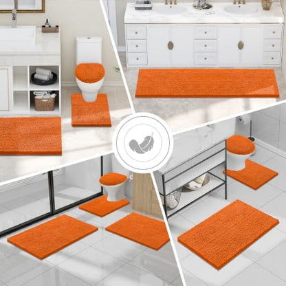 Smiry Bathroom Rugs 24X16, Luxury Chenille Extra Soft Absorbent Bath Mat