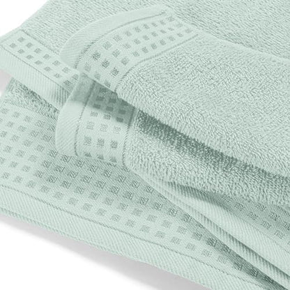 GLAMBURG Ultra Soft 4 Pack Oversized Bath Towel Set 27x54 inches, 100% Cotton Bath Towels, Highly Absorbant Compact Quickdry & Lightweight Towel, Ideal for Gym Travel Camp Pool - Sea Green