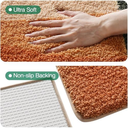 LUMI Square Cactus Bathroom Rug 26x26 Soft Absorbent Bath Mat, Non Slip